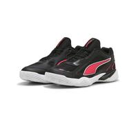 Puma SOLARSTRIKE 4 - Tenis Unisex para Interiores, Color Negro, Blanco y Rojo Ultra, Talla 46