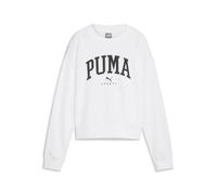 PUMA Squad - Sudadera de cuello redondo para mujer (1 unidad), blanco, S