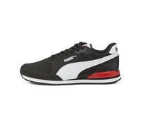 PUMA St Runner V3 Mesh, Zapatillas Unisex Adulto, Negro Blanco Alto Risk Rojo, 43 EU