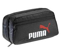 PUMA Statement Deluxe Edition - Neceser para colgar en el baño, para mujer y hombre, bolsa de aseo, negro, rojo y blanco, Neceser