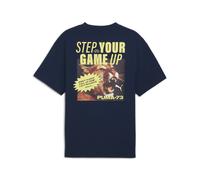 PUMA Step Up Your Game Basketball Tee Men, Ropa, Club Navy, L L