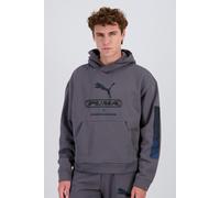 Sudadera con capucha estampada de felpa PUMA Sport Boxy para hombre, Accesoiros, Gris, L