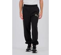 Pantalones de chándal holgados PUMA Sport Street Graphic de forro polar para hombre, Ropa, Negro, XL