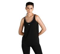 PUMA Strong Tri-Blend Tank Top Corto, Mujer, Negro Black, XS