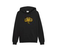 PUMA Sudadera con capucha Borussia Dortmund ftblCULTURE para hombre, Accesoiros, Negro, XS
