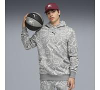 PUMA Sudadera con capucha de baloncesto teamJAWS Post Game para hombre, Accesoiros, Gris, L
