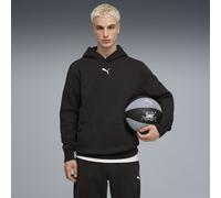 PUMA Sudadera con capucha de baloncesto teamJAWS Post Game para hombre, Accesoiros, Negro, XXL