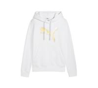 PUMA Sudadera con capucha ESS Metálico para mujer, Ropa, Blanco, S
