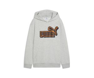 PUMA Sudadera con capucha Essentials Logo Lab de corte holgado juvenil, Accesoiros, Gris, 7-8Y