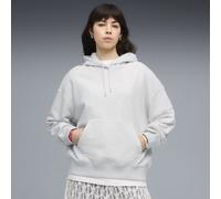 PUMA Sudadera con capucha extragrande Wardrobe Essentials para mujer, Ropa, Blanco, L