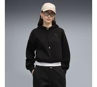 PUMA Sudadera con capucha holgada HER de felpa para mujer, Ropa, Negro, L