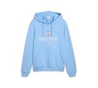PUMA Sudadera con capucha Manchester City ftblCulture para hombre, Accesoiros, Azul, XS