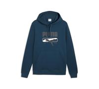 PUMA Sudadera con Capucha Sport Logo Play de Felpa Hombre M, Midnight Petrol Blue