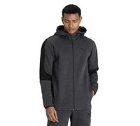 PUMA Sudadera con Capucha Unisex Evostripe Full Zip para Hombre, Gris Oscuro, Talla S, Gris Oscuro, S
