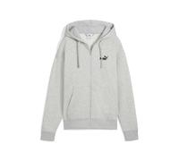PUMA ESS Small No. 1 Logo Comfort Full-Zip Hoodie FL, Sudadera con Capucha Niñas, Light Gray Heather,