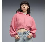 PUMA Sudadera con capucha y cremallera Essentials Graphics Bedazzled para mujer, Ropa, Rosa, XL