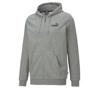 PUMA Sudadera con capucha y cremallera Essentials Small Logo para hombre, Accesoiros, Gris, XXL XXL