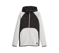 PUMA Sudadera con cremallera deportiva 'Hoops Team Dime' gris claro / negro M EUR