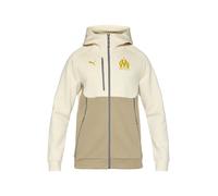 PUMA Sudadera con cremallera deportiva 'OM PUMATECH' champán / beige oscuro / oro M champán / beige oscuro / oro