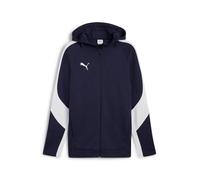 PUMA Sudadera con cremallera deportiva 'teamEVOSTRIPE' azul / blanco M EUR