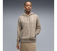 PUMA Sudadera con estampado de serpiente con capucha para mujer, Ropa, Beige, XL
