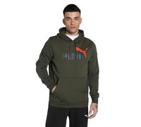 Puma Sudadera de algodón con capucha para hombre, Verde oliva oscuro, 42