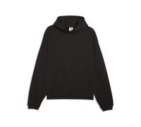 PUMA Sudadera de baloncesto con capucha Fundamentals de felpa y corte holgado para hombre, Accesoiros, Negro, M