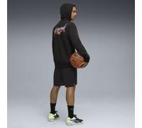 PUMA Sudadera de baloncesto con capucha Saski Baskonia Fanwear para hombre, Accesoiros, Negro, XL XL
