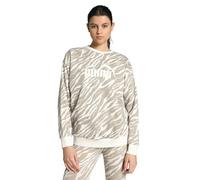 PUMA Sudadera de Cuello Redondo ESS+ Animal Mujer M Alpine Snow White