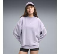 PUMA Sudadera estampada extragrande Run Culture Collective para mujer, Ropa, Morado, XL