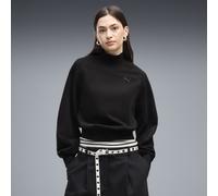 PUMA Sudadera HER holgada con cuello perkins para mujer, Ropa, Negro, L