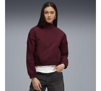 PUMA Sudadera holgada con media cremallera HER para mujer, Accesoiros, Rojo, XXS