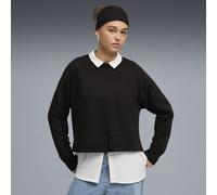 PUMA Sudadera holgada de cuello Rojoondo HER para mujer, Ropa, Negro, XS XS