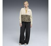PUMA Sudadera holgada Essentials Animal Print para mujer, Accesoiros, Blanco, L L