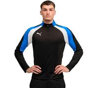 Puma - Sudadera Individualliga 1/4 Zip Top, Unisex, Black-White-Ultra Blue, L