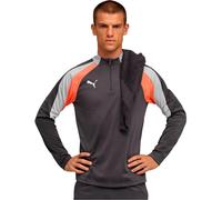 Puma - Sudadera Individualliga 1/4 Zip Top, Unisex, Shadow Gray-White-Glowing Red, XL
