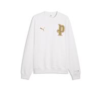 PUMA Sudadera Manchester City 10.º aniversario de cuello Rojoondo para hombre, Accesoiros, Blanco, M