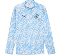 Puma - Sudadera Manchester City Pre-Match 2025-2026, Unisex, Silver Sky, XL