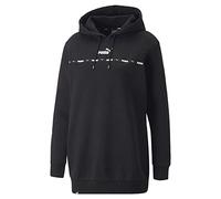 Puma Power Tape Elongated Hoodie FL Sudadera, Mujer, Black, S