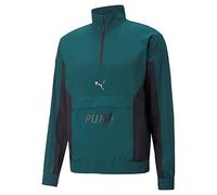 PUMA Sudadera sin Capucha Hombre Fit Woven Training Verde