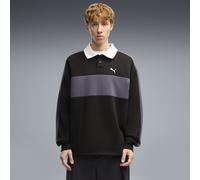 PUMA Sudadera tipo polo T7 de cuello Rojoondo y corte holgado para hombre, Ropa, Negro, S