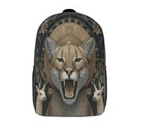 Puma sudamericano, camello Bolsas Niños Con Diseño Transpirable Y Cremallera Mochila Escolar Estudiantes Adolescentes Chicos Chicas 17inch