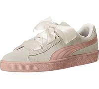 Puma - Suede Heart Jewel Jr, Zapatillas Niñas, Blanco (Whisper White-Peach Beige), 39 EU