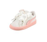 Puma - Suede Heart Jewel PS, Zapatillas Niñas, Blanco (Whisper White-Peach Beige), 33 EU