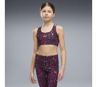 PUMA Sujetador deportivo cruzado Train All Day Essentials estampado para jóvenes, Ropa, Rosa, 13-14Y
