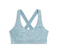 PUMA Sujetador deportivo estampado CLOUDSPUN para mujer, Accesoiros, Azul, XXL
