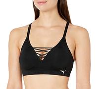 PUMA Sujetador Deportivo sin Costuras, Opaco, Negro/Metálico, Small para Mujer