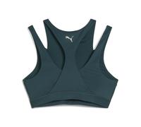 PUMA Sujetador estampado Verde TERRAINS: sujeción media para mujer, Ropa, XS XS