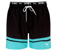 PUMA Swim Men Colour Block Mid - Pantalones Cortos para Hombre, Negro, XXL