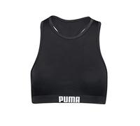 PUMA Top de bikini racerback para mujer negro | S
